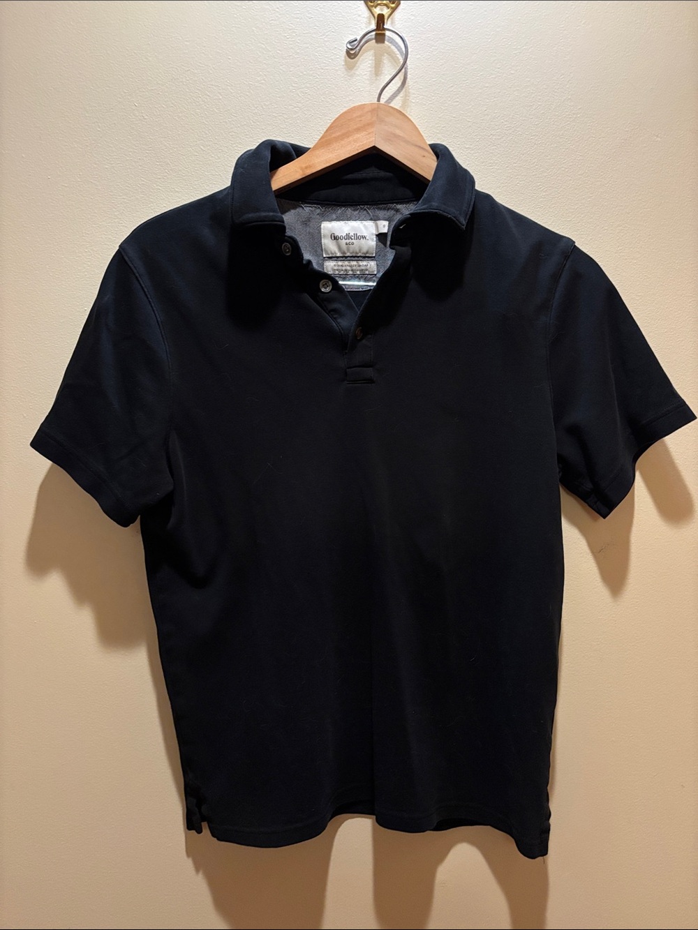 Goodfellow & Co Black Short-Sleeve Polo Shirt